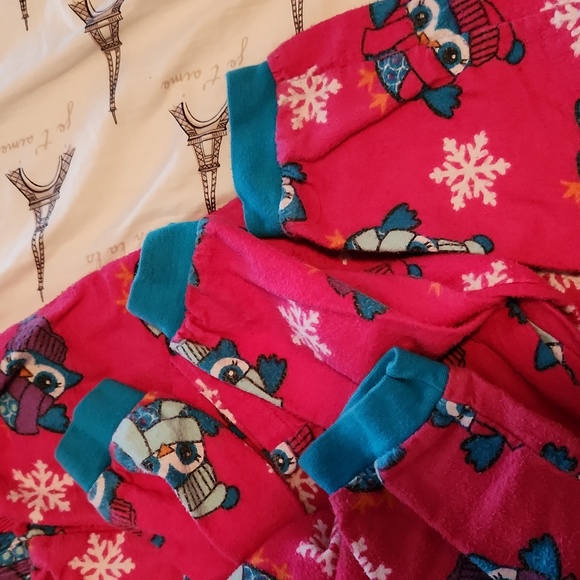 Winter themed Girl's owl pajama set George - Picture 4 of 4